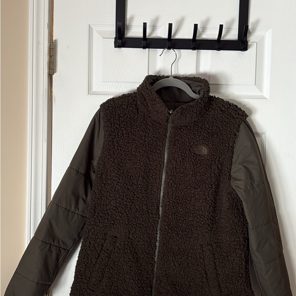 The North Face Sherpa Fleece Jacket- Dark Olive Green